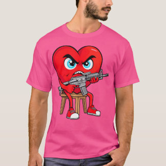 Arg Heart Anti alla hjärtans dag Gun Lycklig Valen T Shirt