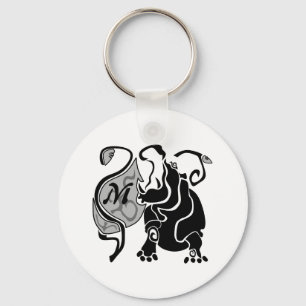 Arg Hippo Monogram Nyckelring