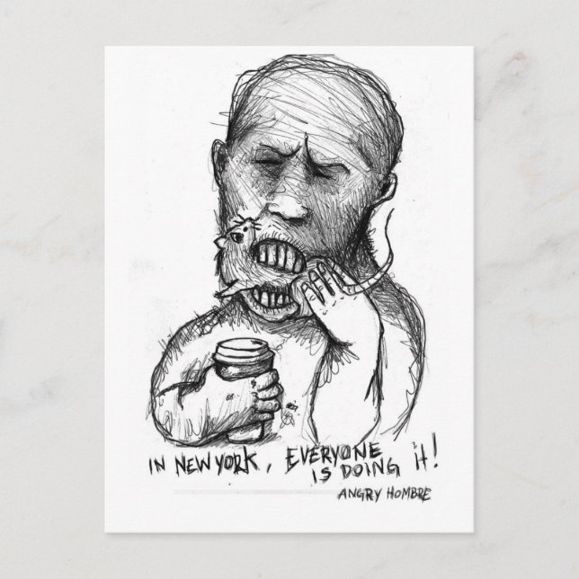 Arg Hombre: Råttor Vykort (Framsida)