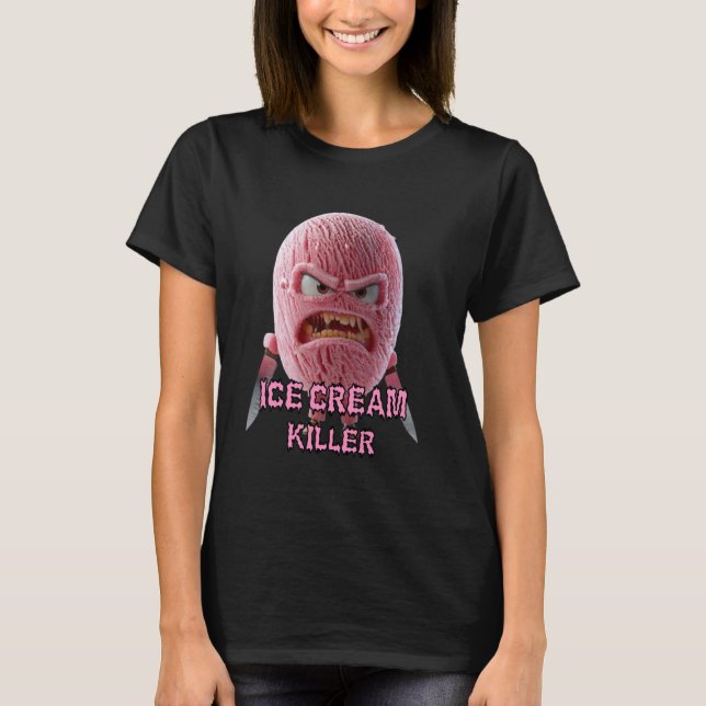 Arg Ice Cream Killer Grimly Glass Gangster So T Shirt (Framsida)
