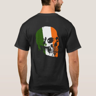 Arg irländsk flaggaskalle för Celtic Tee