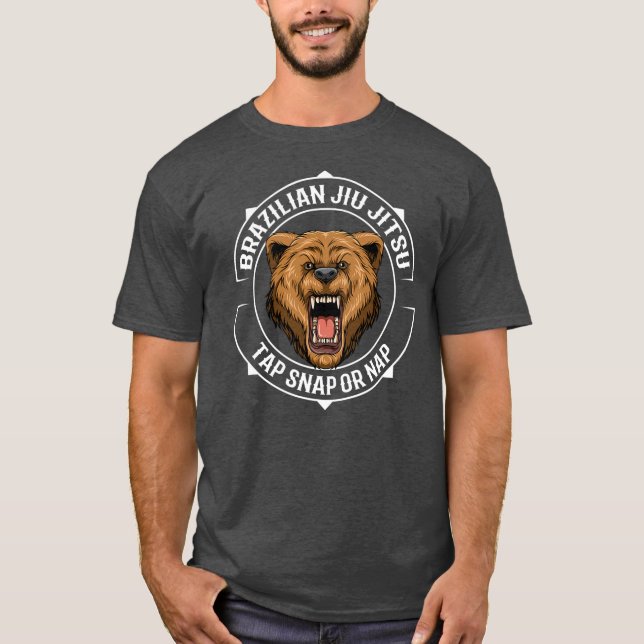 Arg Jiu Jitsu Bear Brazilian Jiu Jitsu BJJ T Shirt (Framsida)