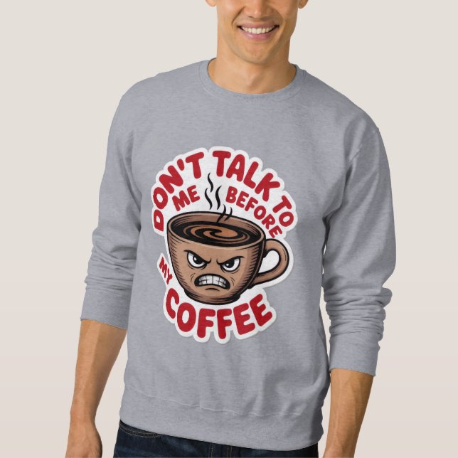 arg kaffe kopp, T-Shirt Lång Ärmad Tröja (Framsida)