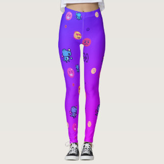 arg kärlek dinosaur emoji leggings
