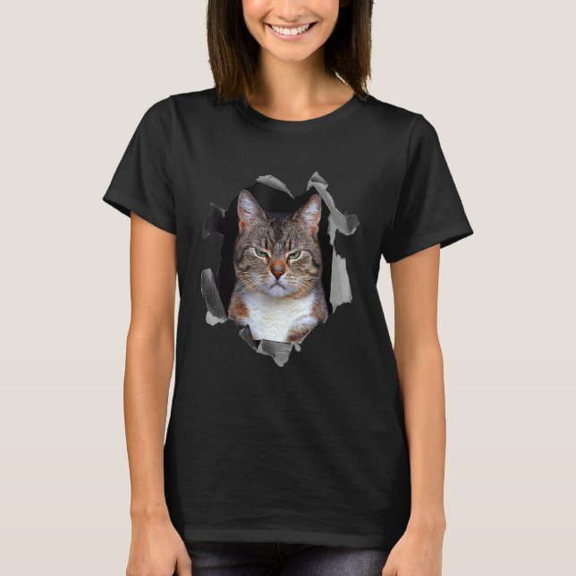 Arg katt meme grinig t shirt (Framsida)