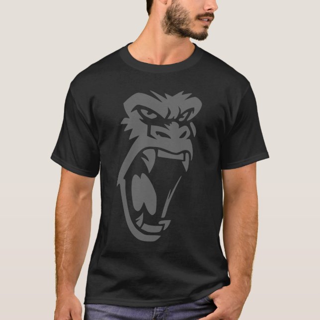 Arg Kung Gorilla Ansikte Graphic För manar Women K T Shirt (Framsida)
