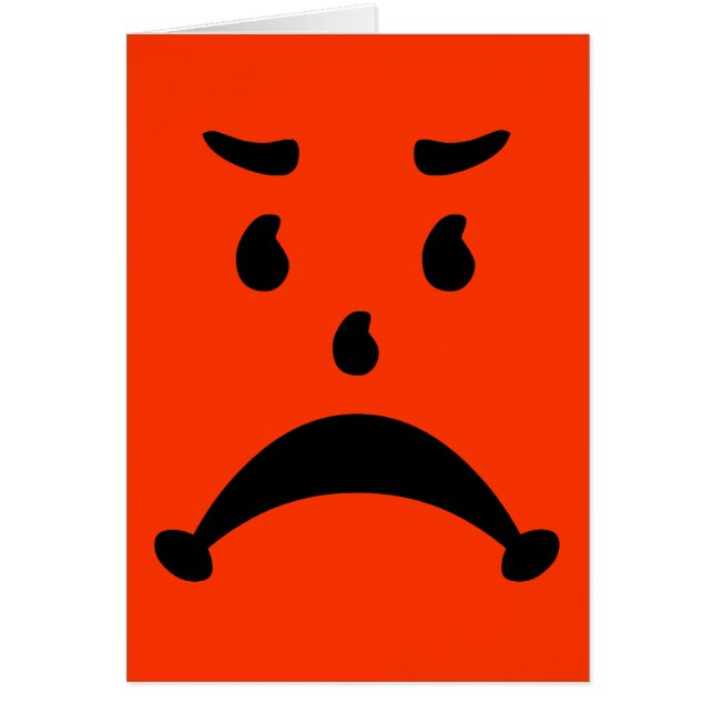 Arg Ledsen 80s Child Parody Hälsningskort (Framsidan)