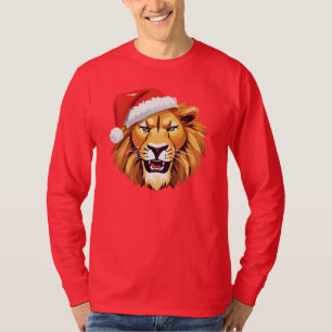 Arg Lejona ansikte Safari jultomte T Shirt