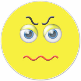 Arg Mad Grumpy Emoji Klistermärken