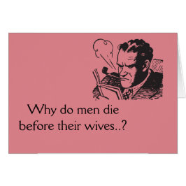 Arg Man Married Humor Hälsningskort