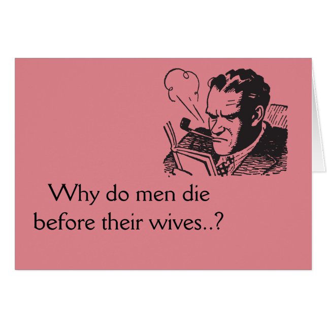 Arg Man Married Humor Hälsningskort (Framsidan Horizontal)