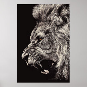 Arg Manlig Lejon Poster