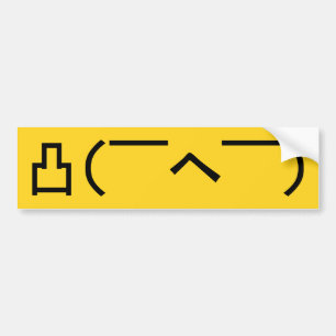 Arg Mitten Finger, japanska Kaomoji Bildekal