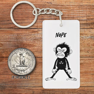 Arg Monkey Teckning Sarcastic Phrase Bag Charm