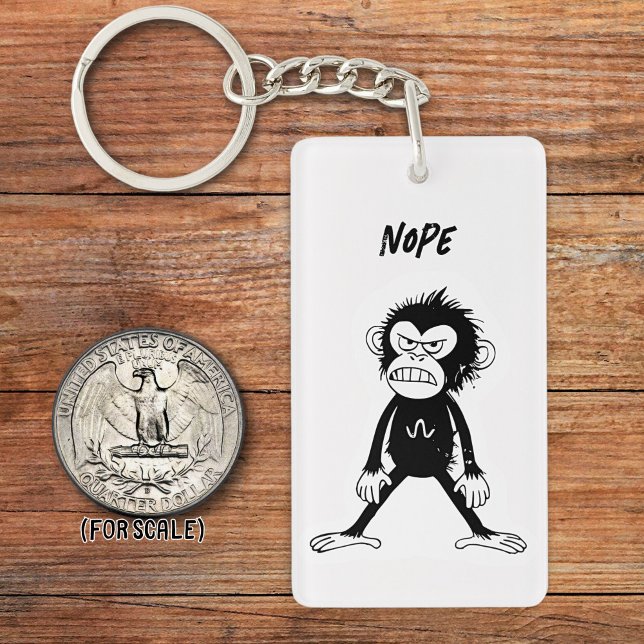 Arg Monkey Teckning Sarcastic Phrase Bag Charm (Skapare uppladdad)