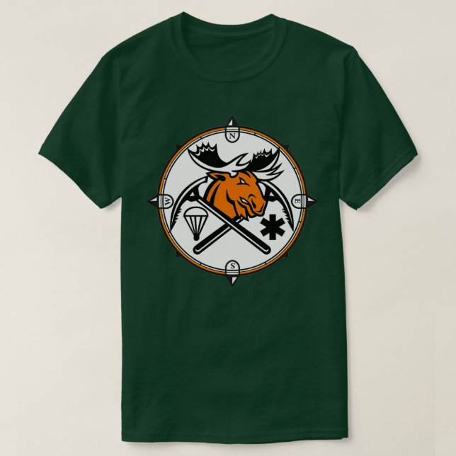Arg Moose Crossed Ice Plocka Ax Pararescue Mascot T Shirt (Design framsida)
