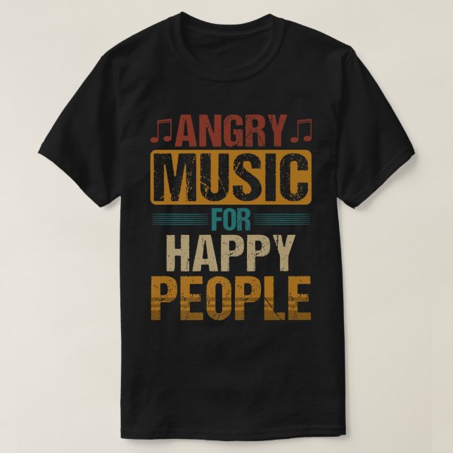 Arg Music för Lycklig T Shirt (Design framsida)
