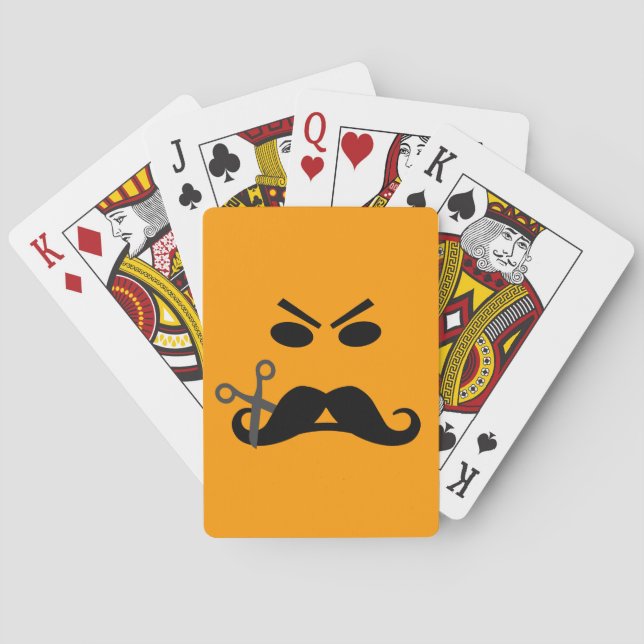 Arg Mustache anpassningsbar-spelkort Casinokort (Baksidan)
