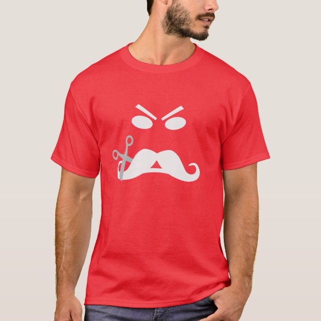 Arg Mustache-shirt - välj stil T Shirt (Framsida)