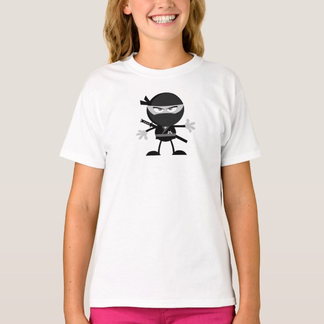 Arg Ninja Warrior Girls T-Shirt (Framsida)