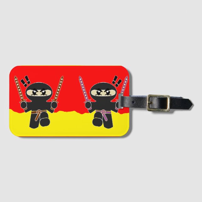 Arg ninjas bagagebricka (Framsida horisontal)