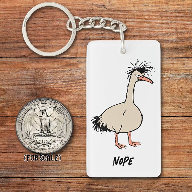 Arg Ostrich Teckning Sarcastic Phrase Bag Charm (Skapare uppladdad)