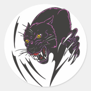 Arg Panther Runt Klistermärke