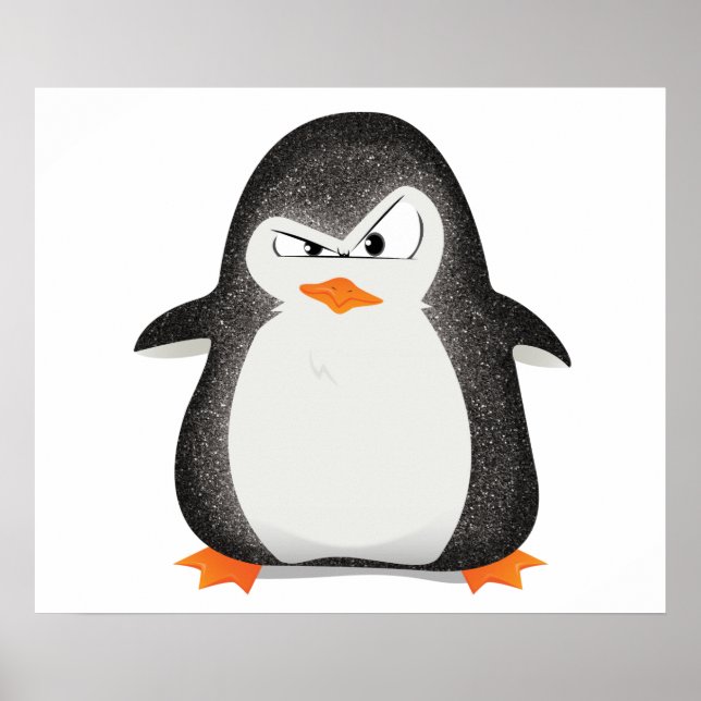 Arg Penguin Glitter Photo Print Poster (Framsidan)
