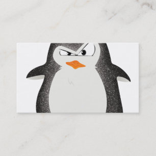 Arg Penguin Glitter Photo Print Visitkort