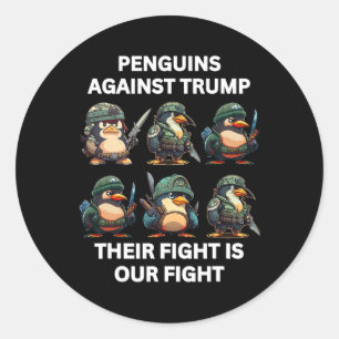 Arg Penguins mot att trappa upp sin kamp är vårt n Runt Klistermärke