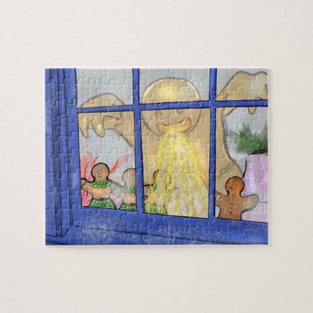 Arg Pepparkaksgubbe Puzzle - 110 delarare Pussel (Horisontell)