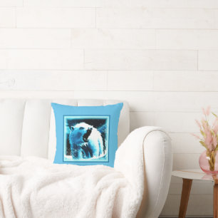 "Arg Polar Bear" Cute Painting. Köp nu Kudde