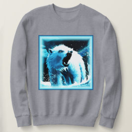 "Arg Polar Bear" Cute Painting. Köp nu Lång Ärmad Tröja