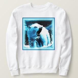 "Arg Polar Bear" Cute Painting. Köp nu Lång Ärmad Tröja