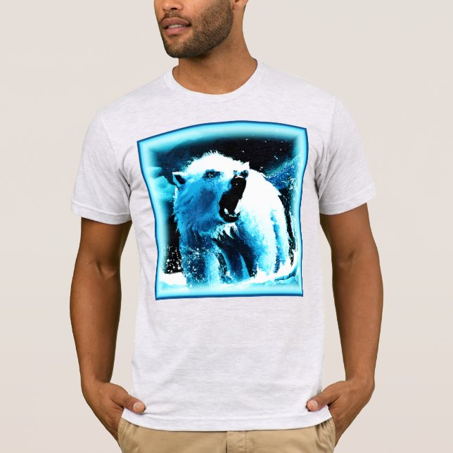 "Arg Polar Bear" Cute Painting. Köp nu T Shirt (Framsida)