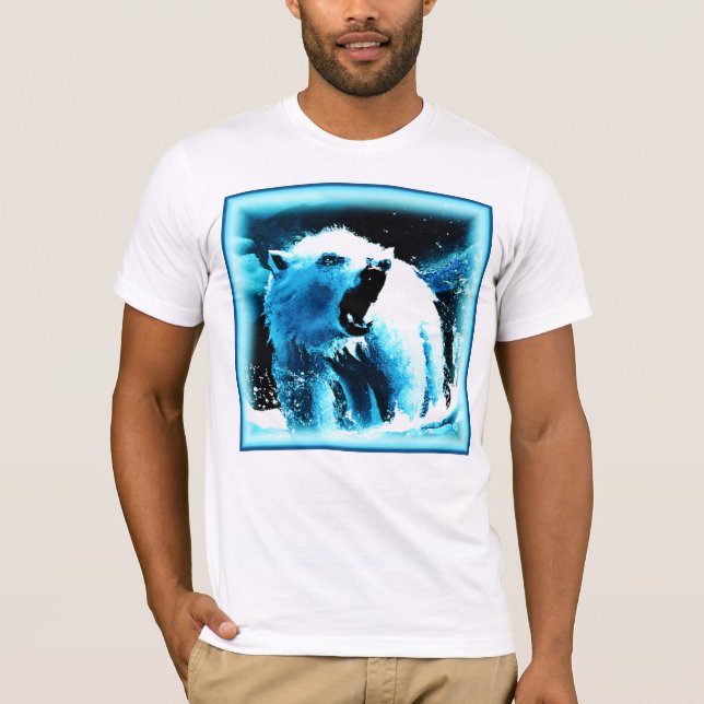 "Arg Polar Bear" Cute Painting. Köp nu T Shirt (Framsida)