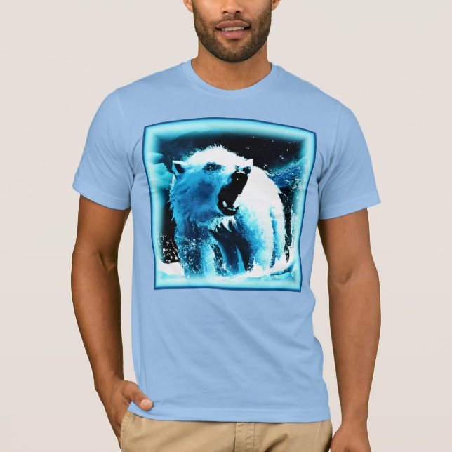 "Arg Polar Bear" Cute Painting. Köp nu T Shirt (Framsida)