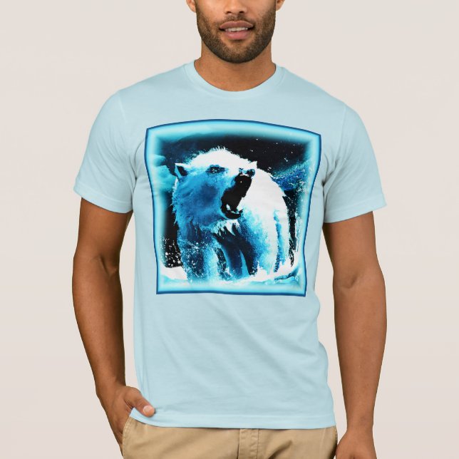 "Arg Polar Bear" Cute Painting. Köp nu T Shirt (Framsida)