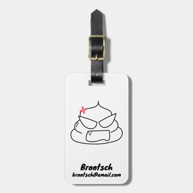 Arg Poop - Brootsch the PooPoo Bagagebricka (Vertikal Framsida)