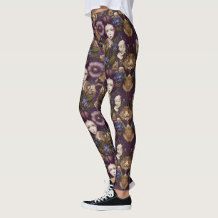 Arg Princess i Blomsterträdgård Leggings - Klipp u