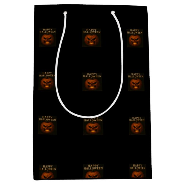 Arg Pumpkin Halloween Medium Gift Bag (Framsidan)