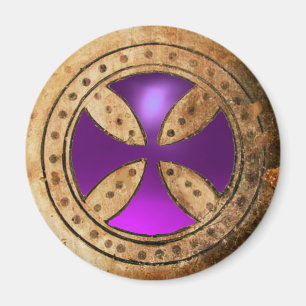 ARG purpurfärgad Amethyst Gem för ANTIKVITET Magnet