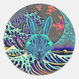 Arg Rabbit Sticker Runt Klistermärke