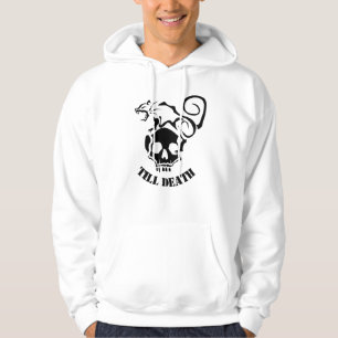 Arg Råtta på ett ondskefullt skull Hoodie