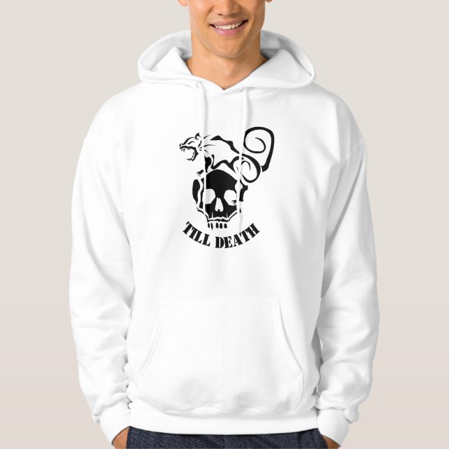 Arg Råtta på ett ondskefullt skull Hoodie (Framsida)