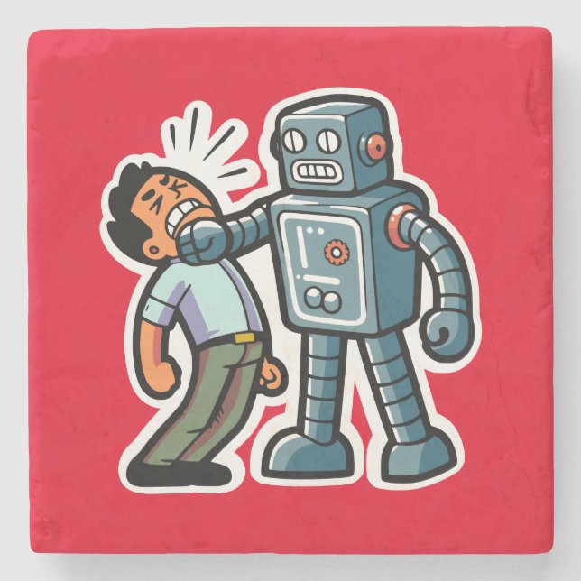 Arg Robot Stenunderlägg (Framsidan)
