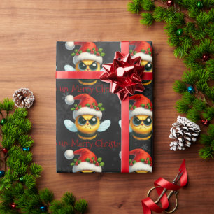 Arg Santa Bee har en Un-God jul-funny Presentpapper