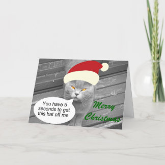 Arg Santa Cat Helgkort