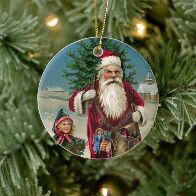 Arg Santa Ceramic jul Ornament (Träd)