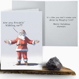 Arg Santa Funny Anime Naughty List jul Kort